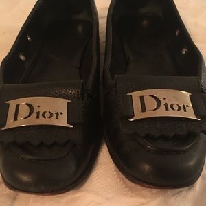 Dior black loafers / flats
